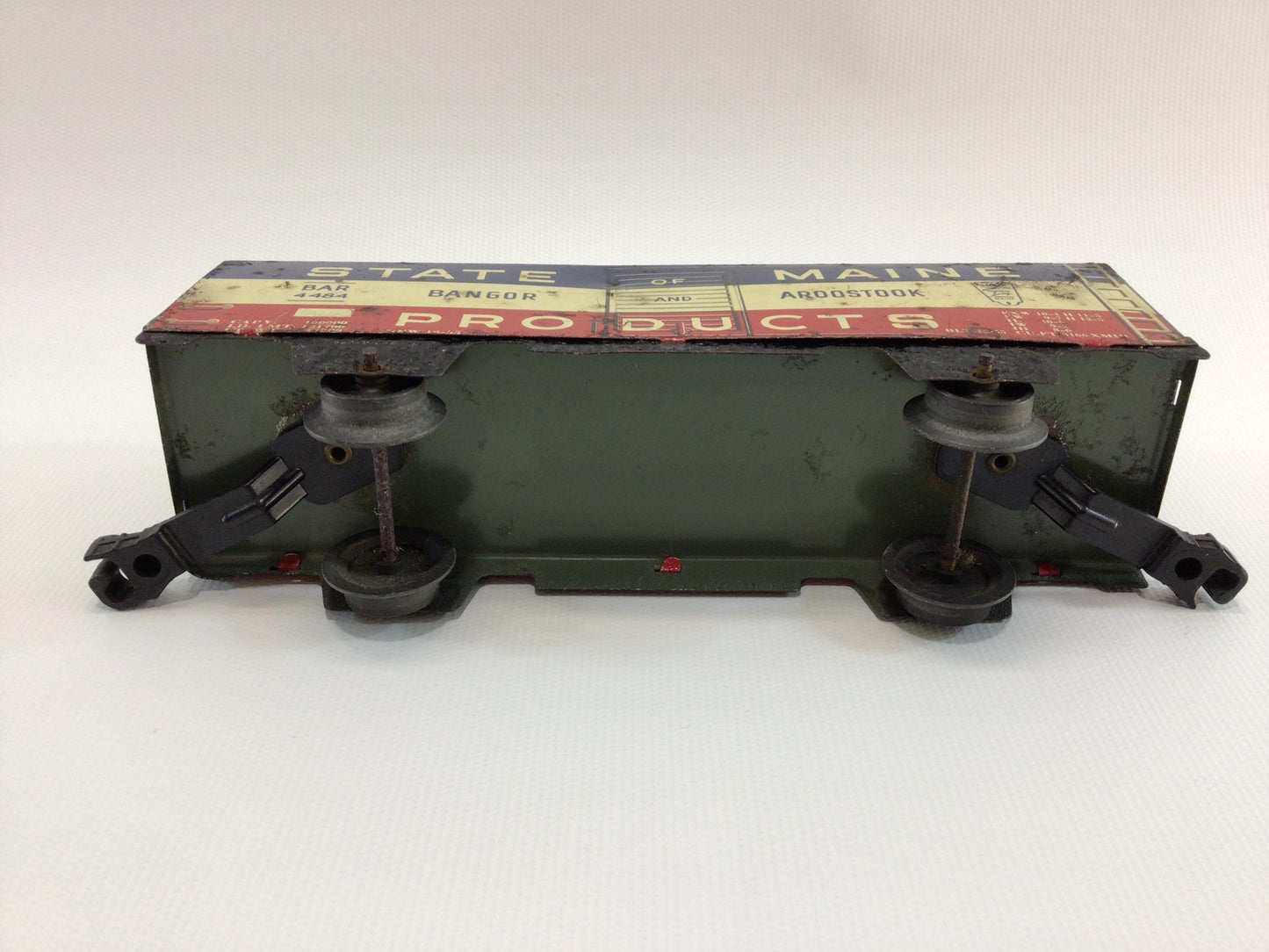 Mar Lines State of Maine Products Boxcar Vintage Tin Lithograph 0 Scale Model Railroad Replacement Part