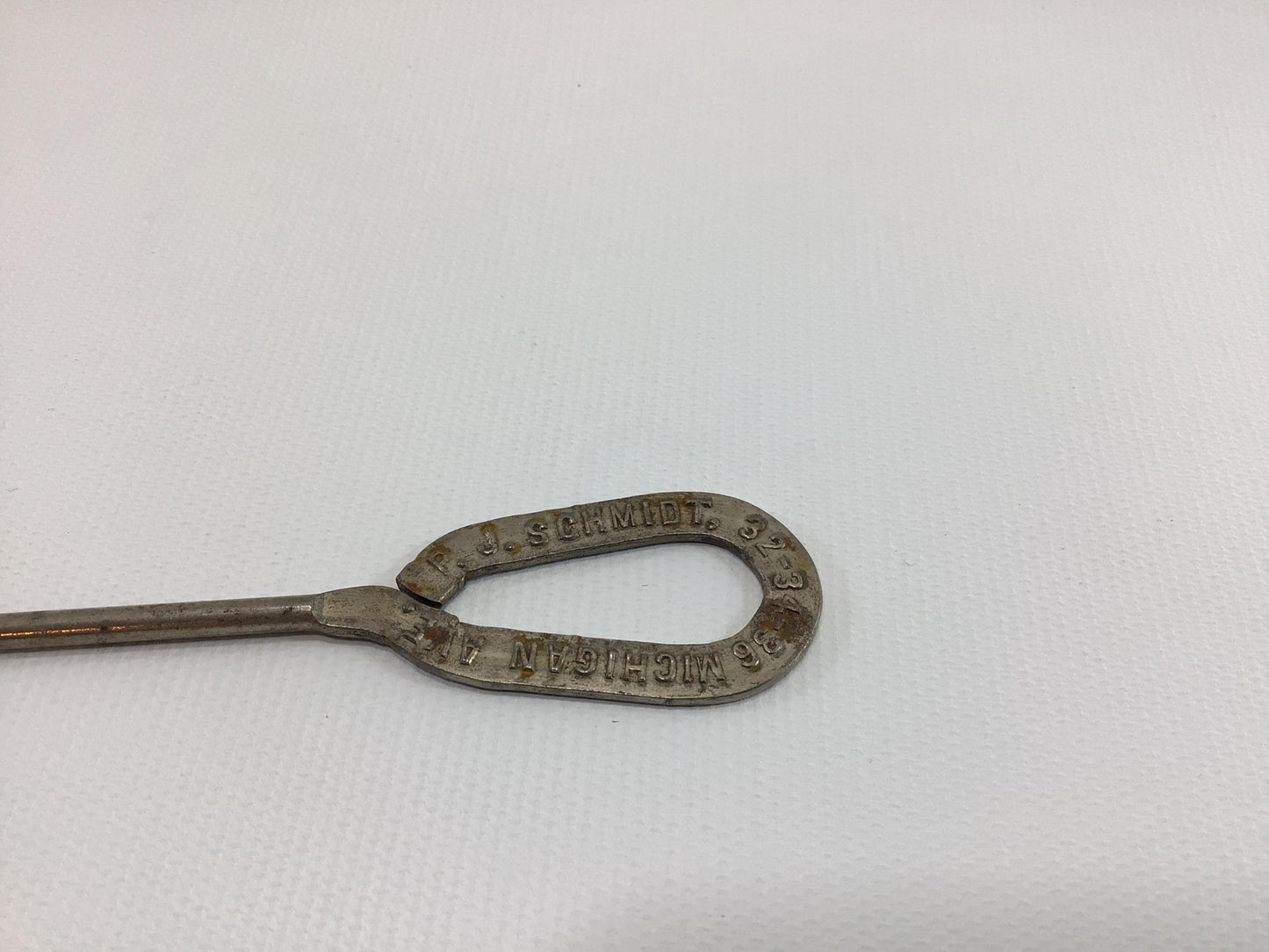 Button Hook PJ Schmidt Boot and Shoes Antique Advertising Collectible Edwardian Hand Tool Gadget for Shoes Gloves Corsets