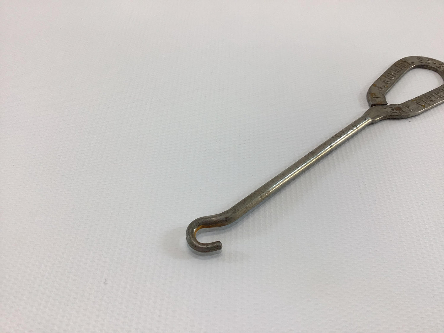 Button Hook PJ Schmidt Boot and Shoes Antique Advertising Collectible Edwardian Hand Tool Gadget for Shoes Gloves Corsets