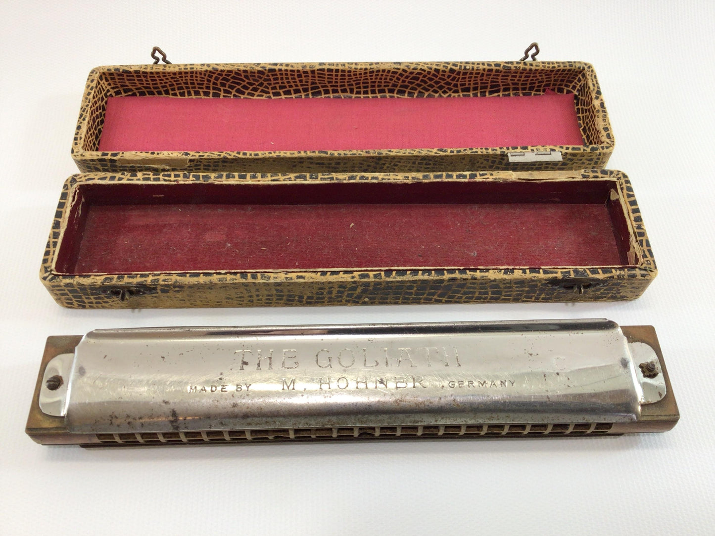 Hohner Goliath Harmonica 48 Reed C No 453 Antique 19th Century Reeded Instrument
