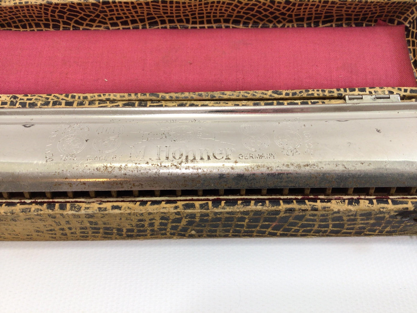 Hohner Goliath Harmonica 48 Reed C No 453 Antique 19th Century Reeded Instrument