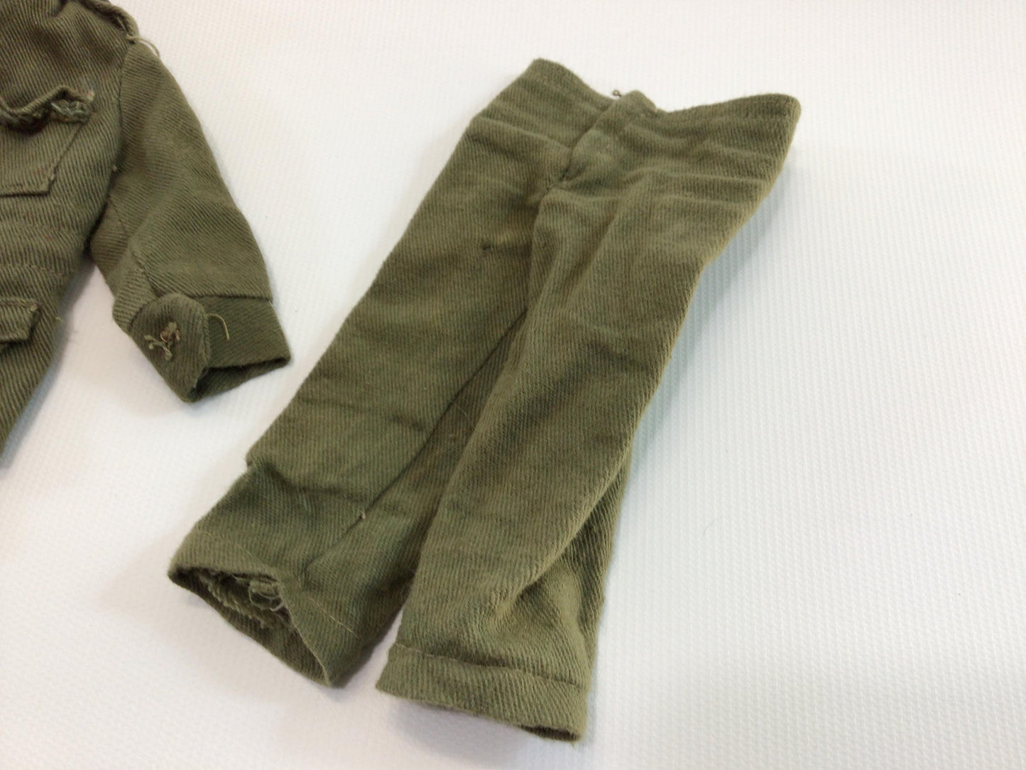 GI Joe Fatigue Pants and Field Jacket 1960's Hasbro 12" Toy Action Soldier Accessories Replacement Part Pocketed Made in Japan