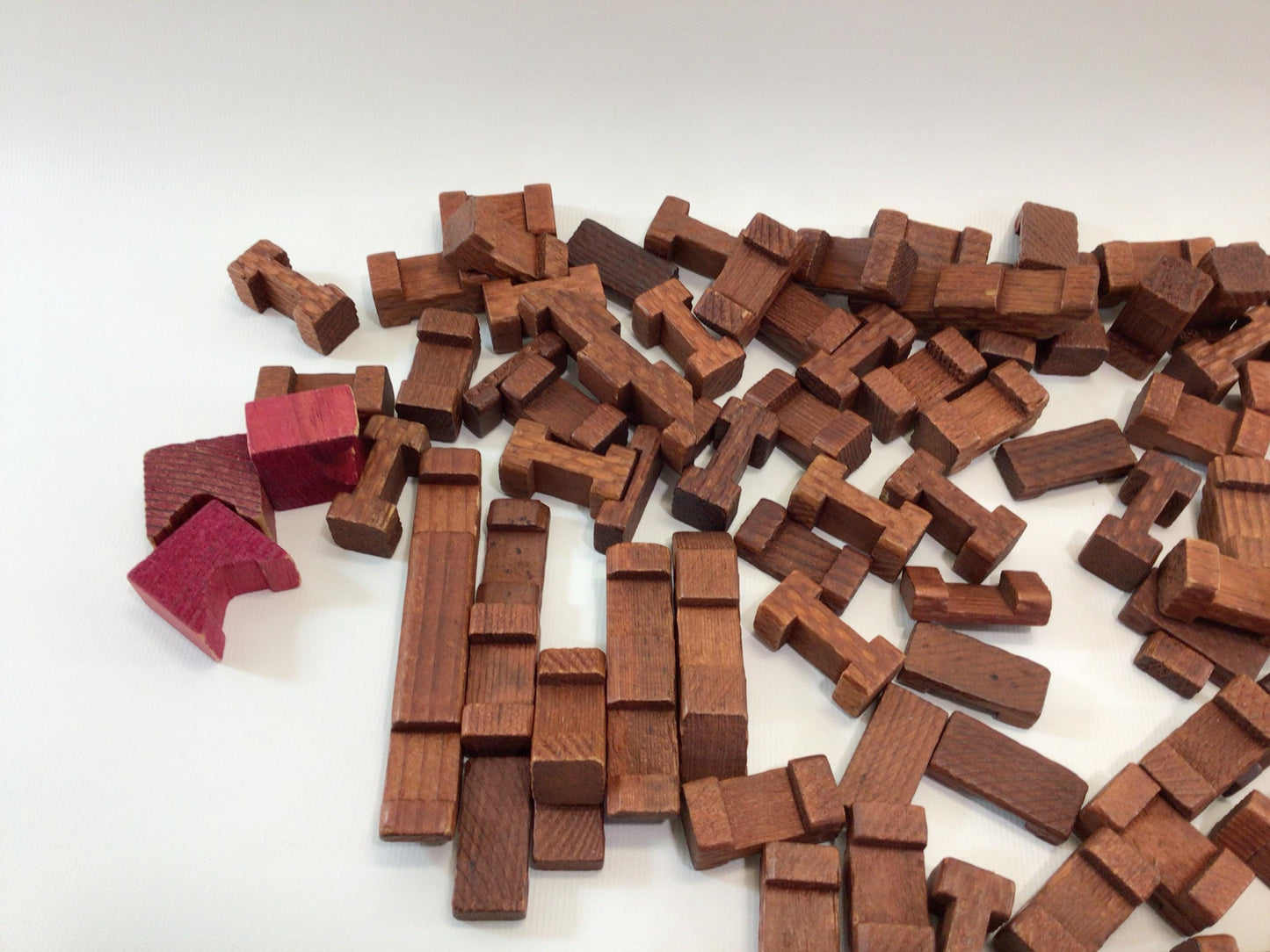 Toy American Logs Craft Lot Art Supplies Vintage Wooden Mixed Media Assemblage Project Parts Pieces