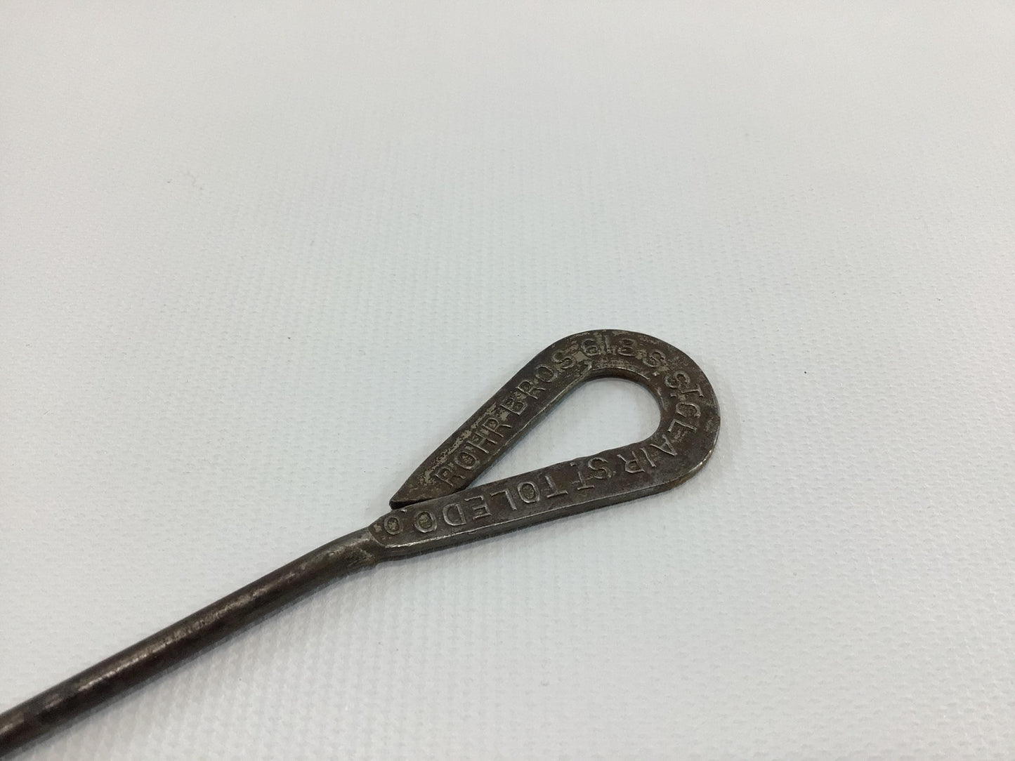 Button Hook Rohr Bros Toledo Ohio Antique Advertising Giveaway Edwardian Hand Tool Gadget for Shoes Gloves Corsets