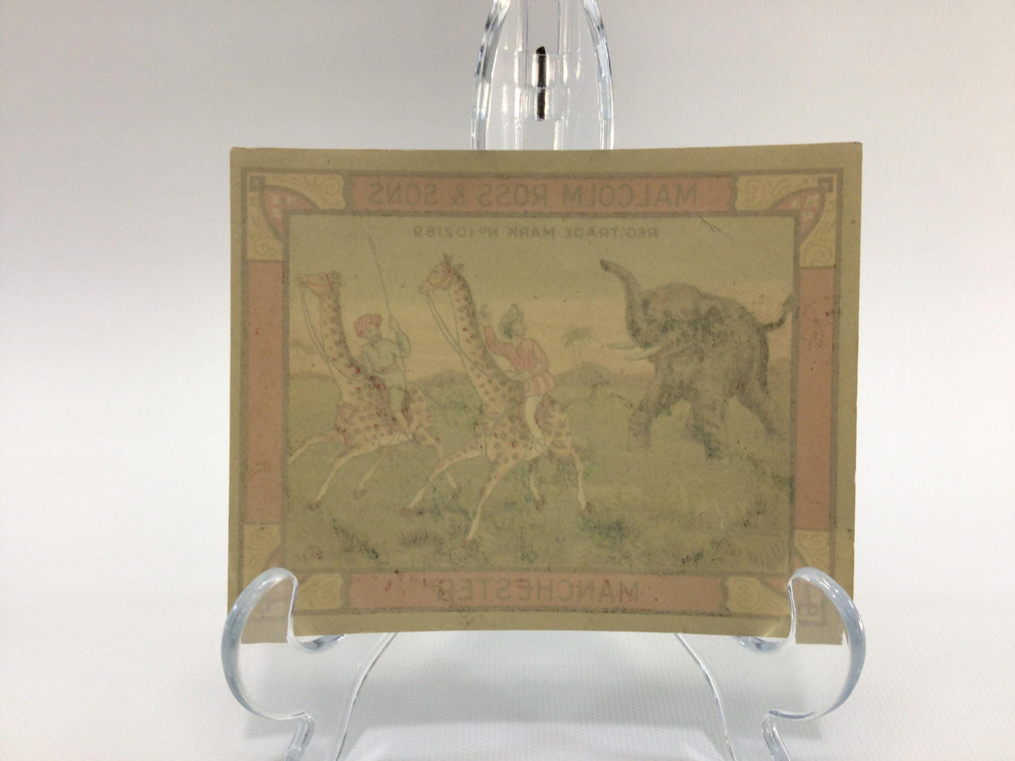 Paper Fabric Label Malcolm Ross & Sons Manchester Vintage Advertising Ephemera