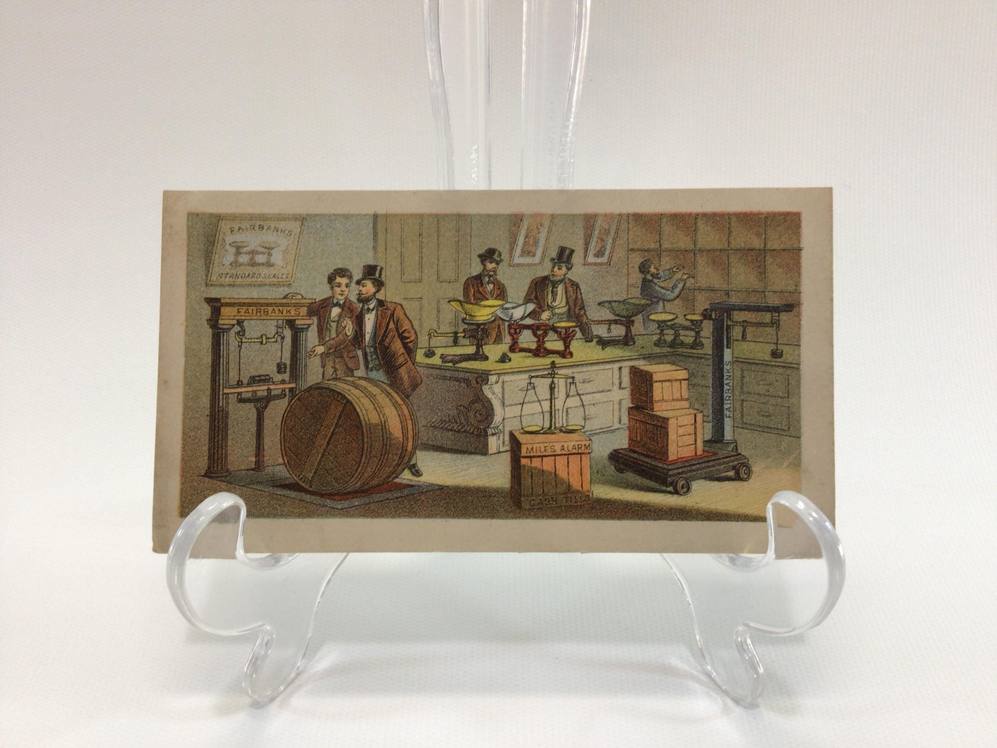 Edwardian Era Trade Card Antique Fairbanks Scales Advertising Ephemera