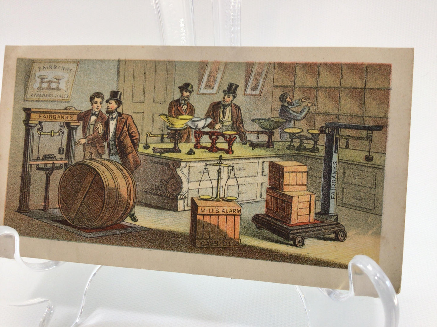 Edwardian Era Trade Card Antique Fairbanks Scales Advertising Ephemera