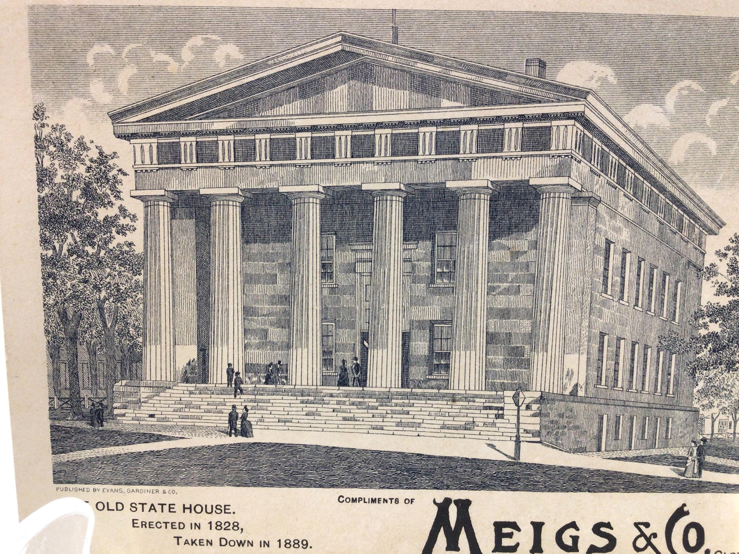 Antique Edwardian Era Trade Card Meigs & Company Clothiers Advertising Ephemera