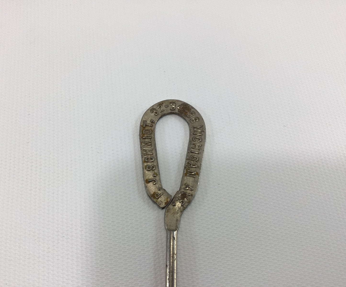 Button Hook PJ Schmidt Boot and Shoes Antique Advertising Collectible Edwardian Hand Tool Gadget for Shoes Gloves Corsets