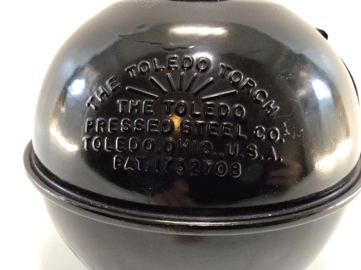 Toledo Torch Pressed Steel Road Construction Warning Light Vintage Kerosene Lantern