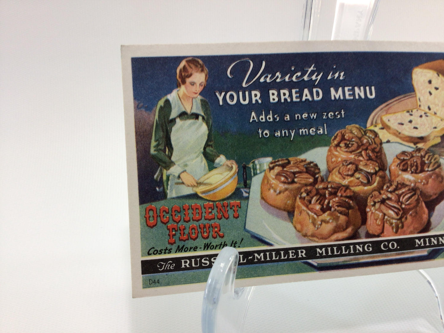 Ink Blotter Vintage 1944 Occident Flour Advertising Ephemera Russell - Miller Milling Minneapolis