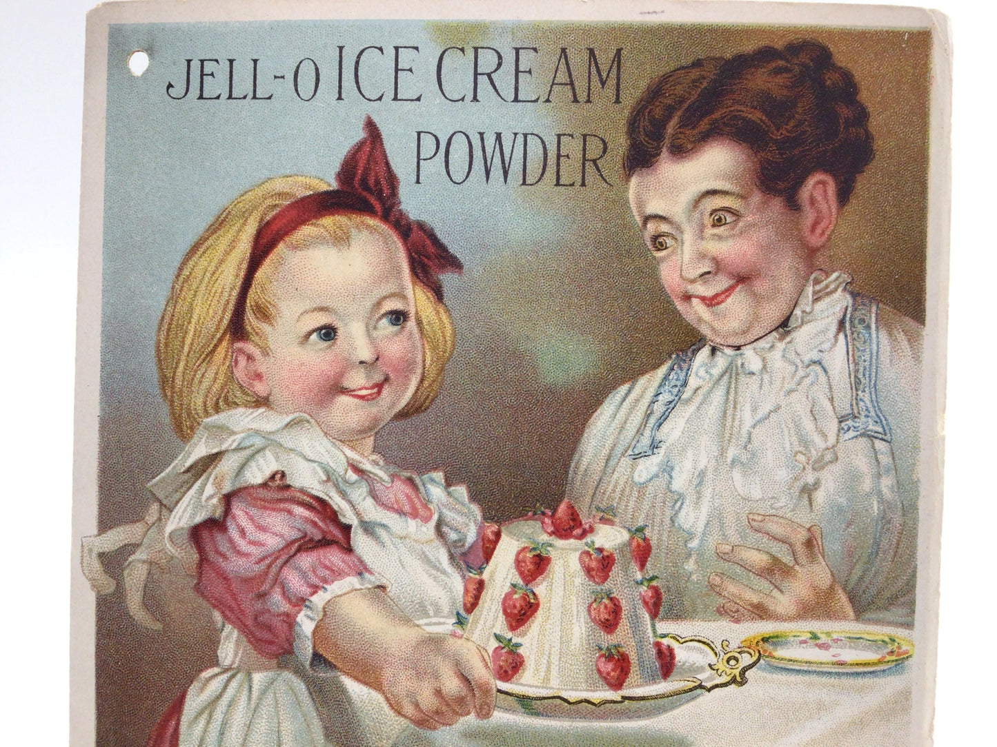 Jell-O Ice Cream Powder Recipe Card Vintage Advertising Ephemera