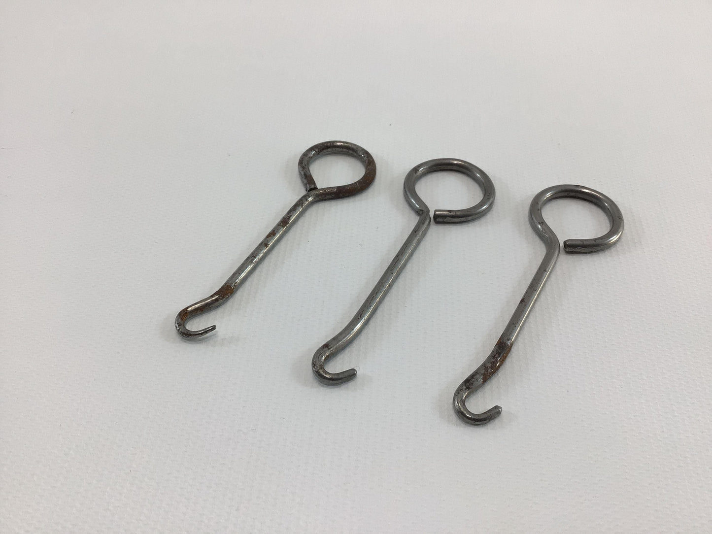 Plain Button Hook Lot of 3 Simple Design Hooks Antique Edwardian Hand Tool Gadgets for Shoes Gloves Corsets