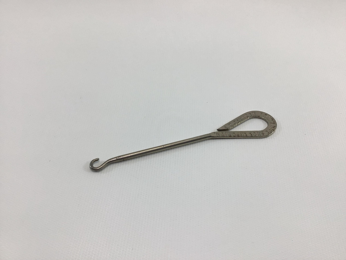 Button Hook Johnson South Side Shoe Emporium Antique Advertising Giveaway Edwardian Hand Tool Gadget for Shoes Gloves Corsets