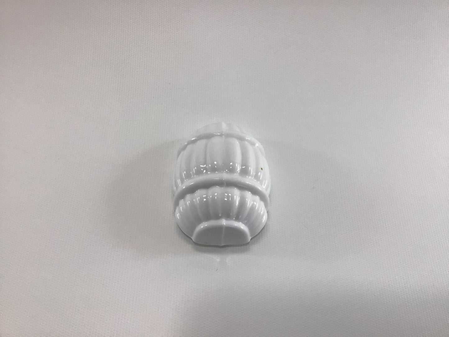 Antique Bird Cage Water Feeding Container Barrel Shape Ribbed White Milk Glass Replacement Part