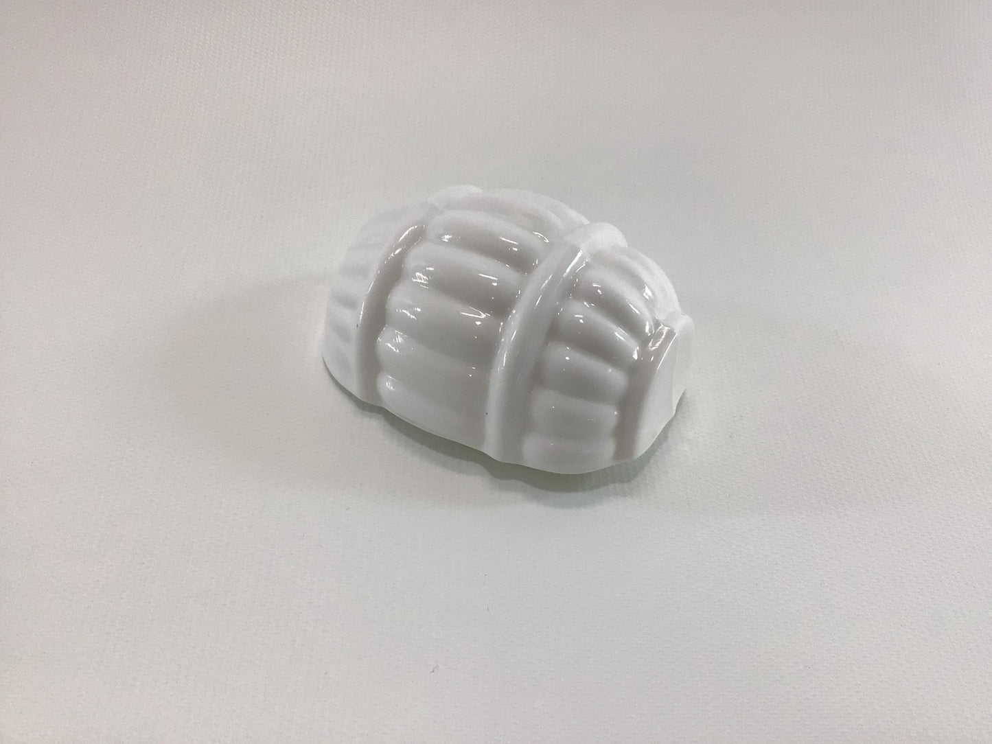 Antique Bird Cage Water Feeding Container Barrel Shape Ribbed White Milk Glass Replacement Part