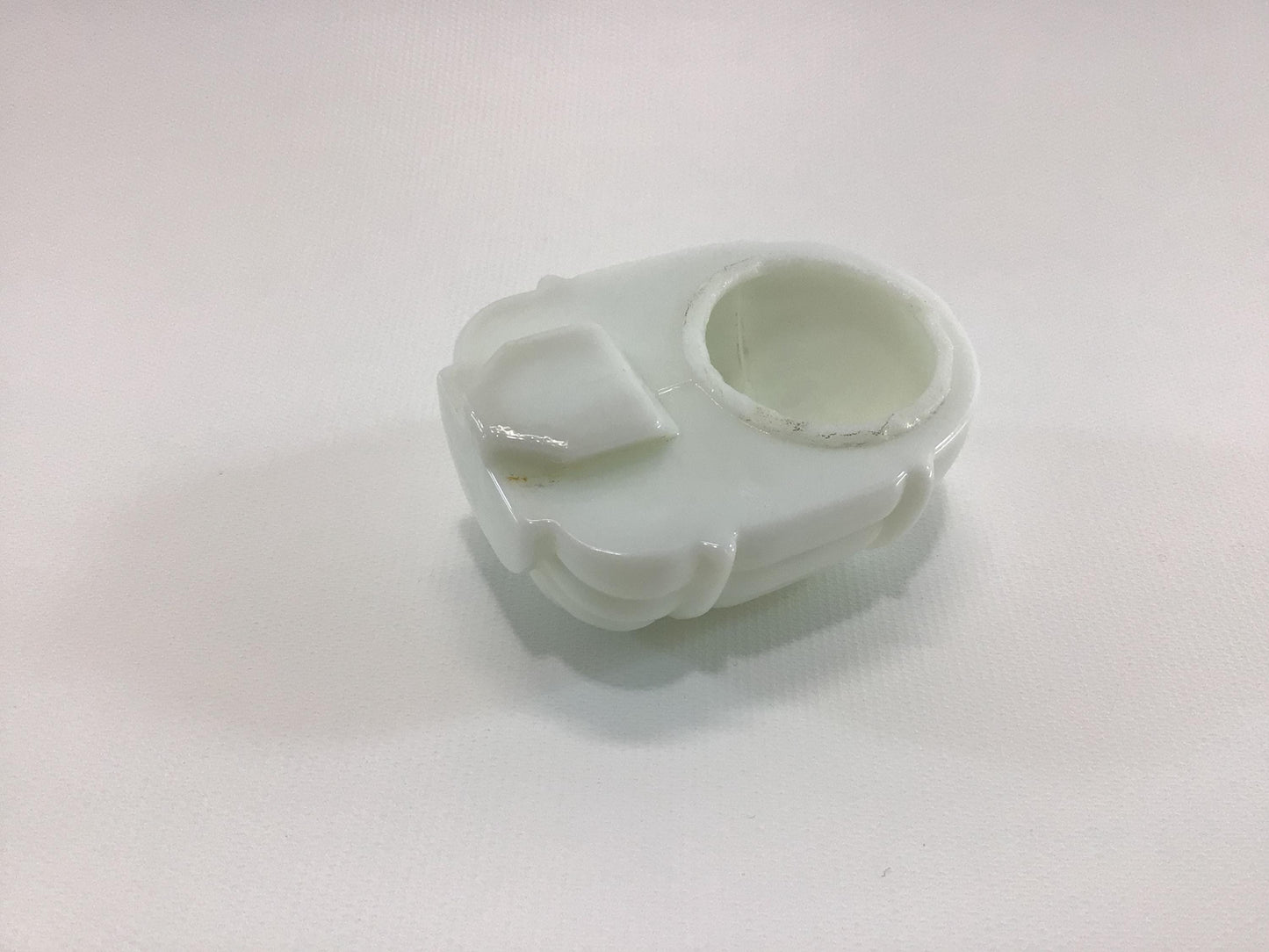Antique Bird Cage Water Feeding Container Straight Ribbed White Milk Glass Replacement Part