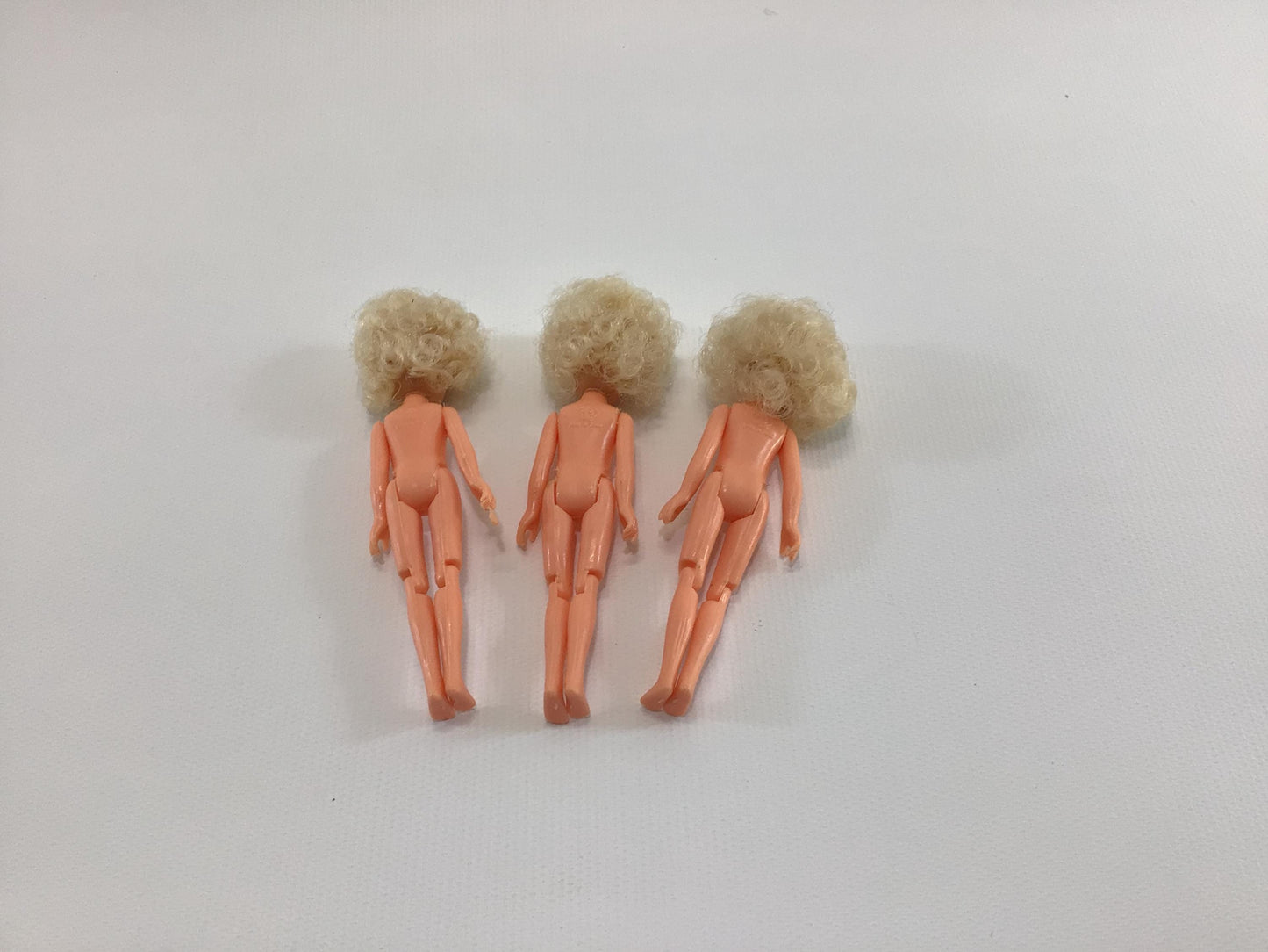 Querzola Doll 3 Blond Mohair Hair with Articulated Legs 4" Dolls Vintage Arts Crafts Project Supply