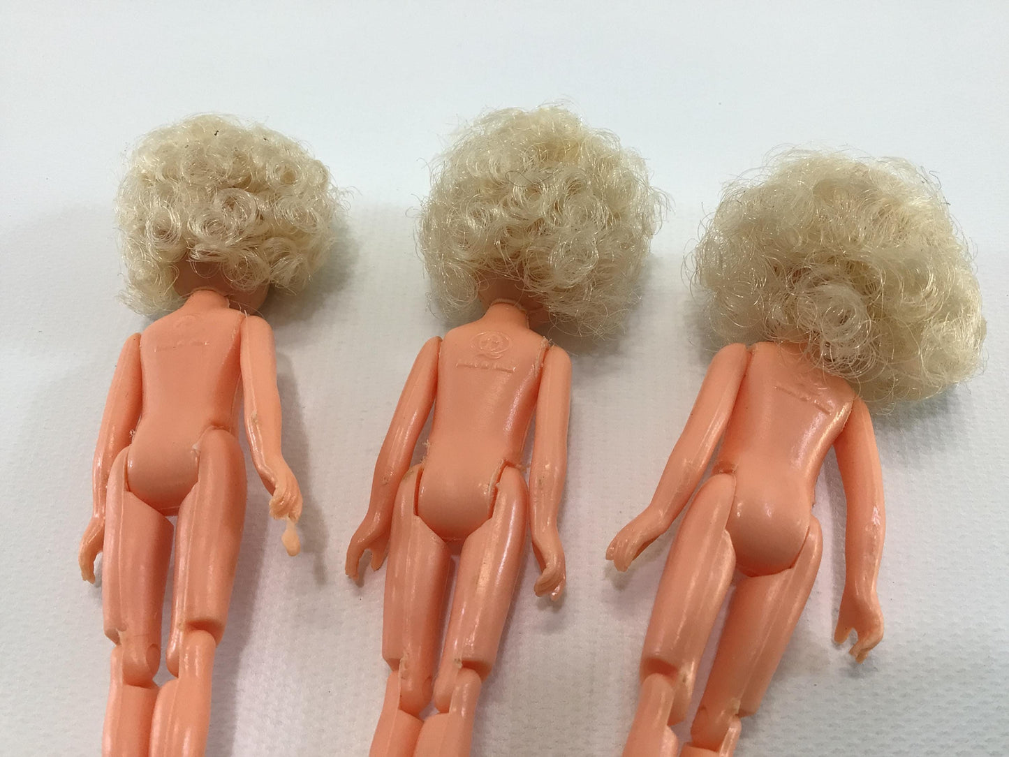 Querzola Doll 3 Blond Mohair Hair with Articulated Legs 4" Dolls Vintage Arts Crafts Project Supply