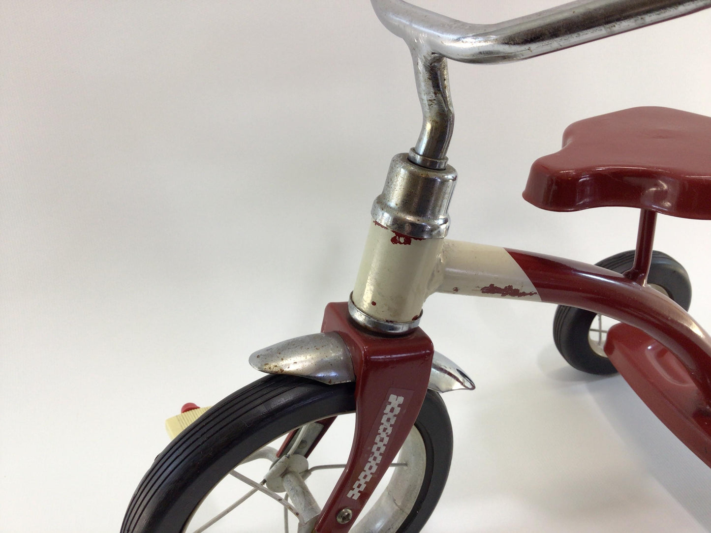 Miniature Roadmaster Tricycle Vintage Pressed Steel Toy Trike for Doll or Plush Animal Toy Display