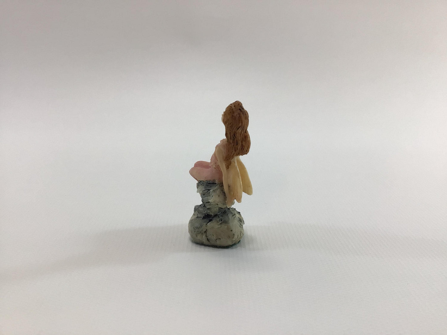 Hand Painted Miniature Fairy in Pink Dress Vintage 1980s L Pagett Figurine Made in Scotland