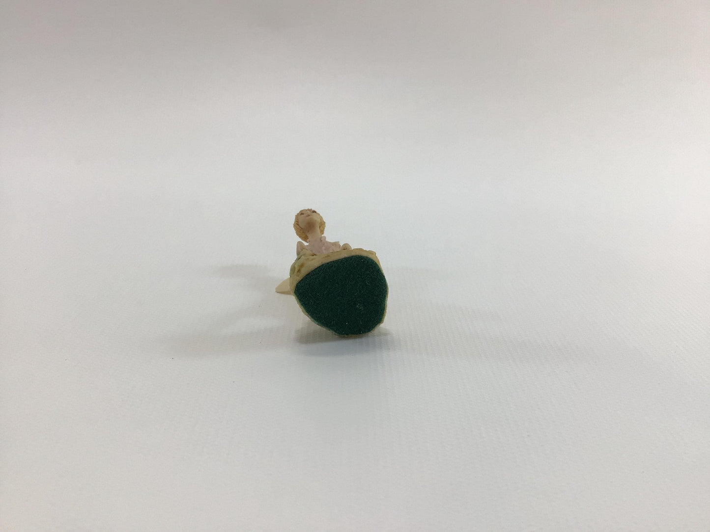 Hand Painted Miniature Fairy in Beige Tunic Vintage 1980s L Pagett Figurine Made in Scotland