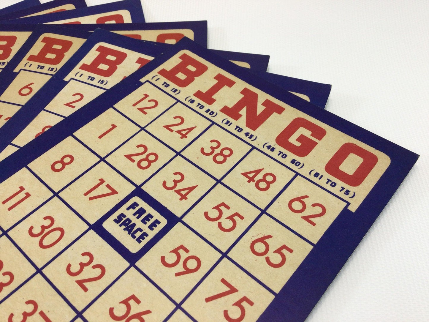 Vintage Bingo Card 10 Piece Lot for Mixed Media Altered Art Scrapbook Projects