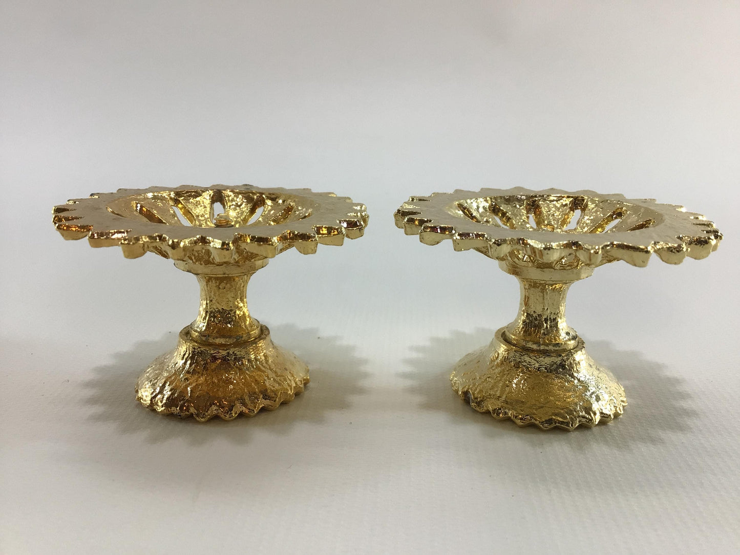 Dollhouse Miniature 1:12 Scale Hollywood Regency Gold Gilt End Table Bases Vintage Quality Made Project Parts Pieces