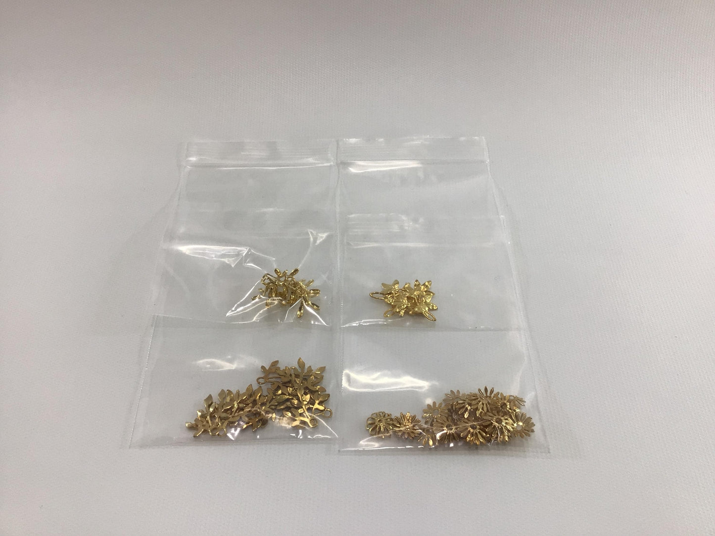 Dollhouse Miniature Metal Jewelry Findings Vintage Quality Made Project Parts Pieces Leaves and Petals