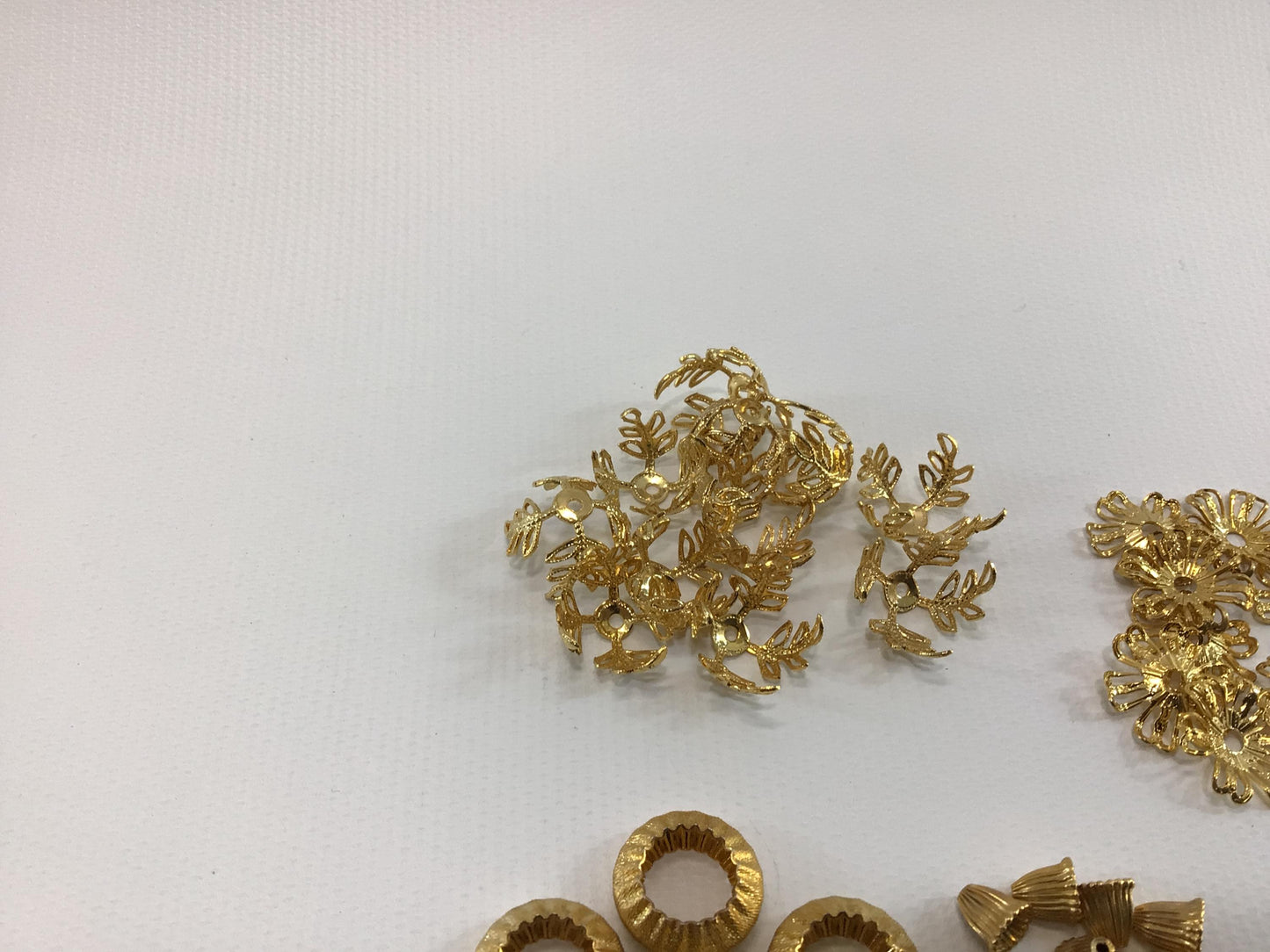 Dollhouse Miniature Metal Jewelry Findings Vintage Quality Made Project Parts Pieces Bottles Lamps Rings