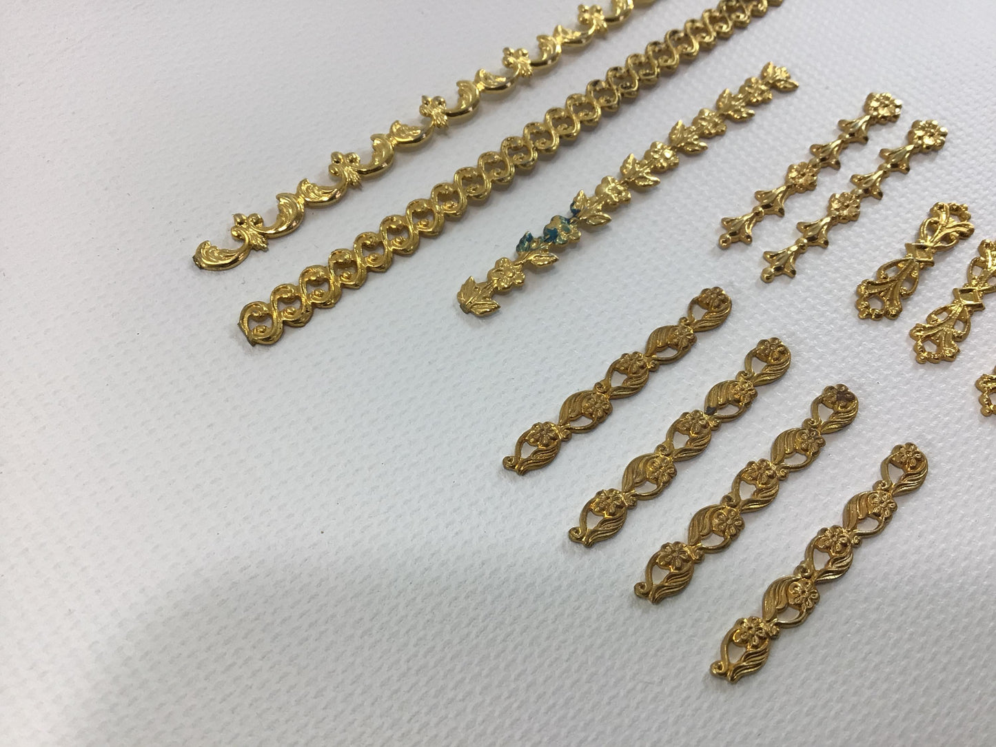 Dollhouse Miniature Metal Jewelry Findings Vintage Quality Made Project Parts Pieces Furniture or Tieback Filigrees