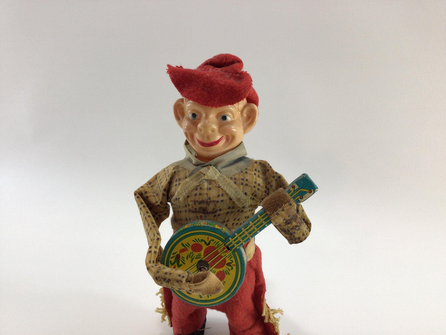 Banjo Bill Felt Cowboy Dress Vintage Made Japan Dancing Musical Wind Up Toy