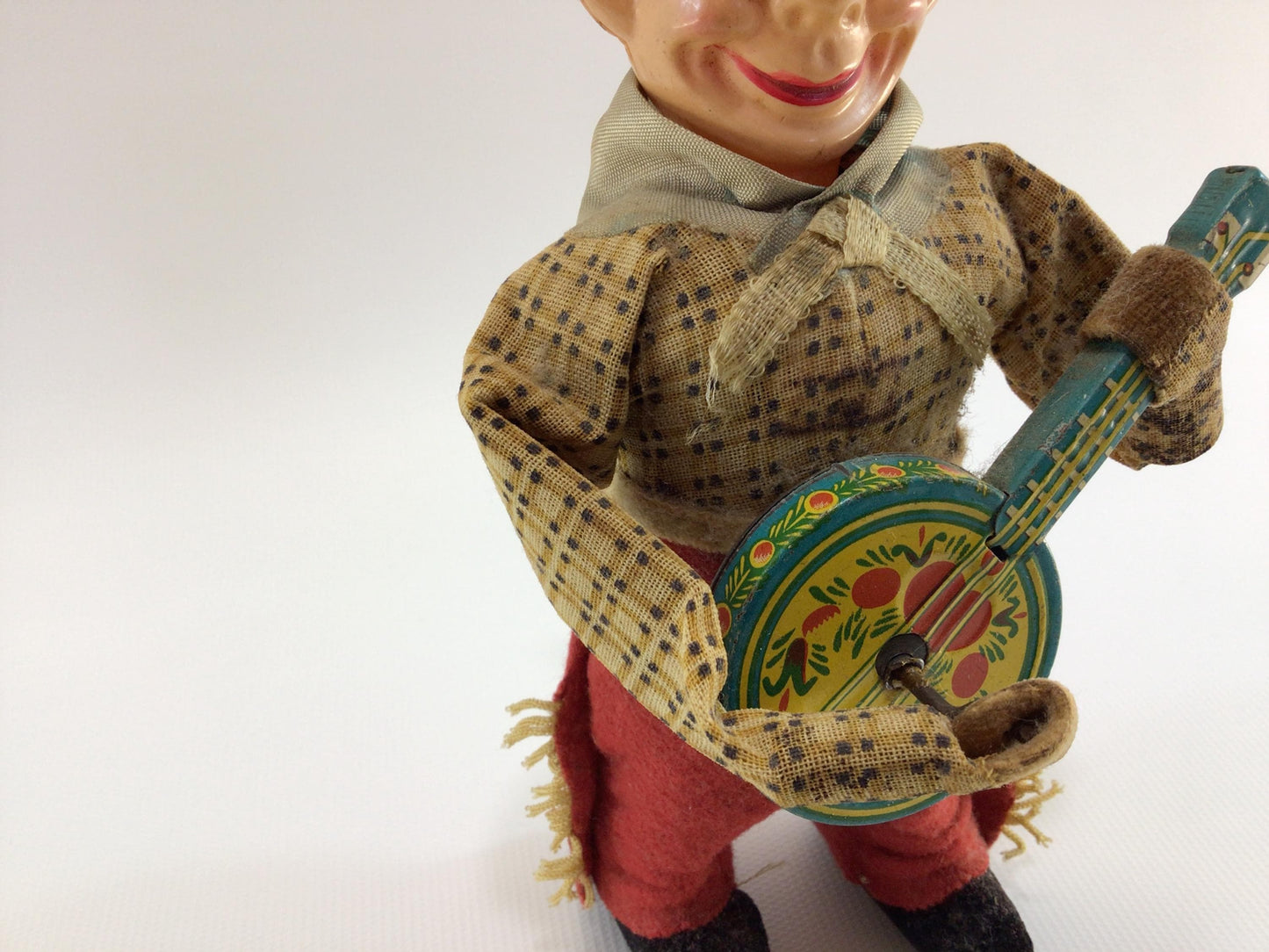 Banjo Bill Felt Cowboy Dress Vintage Made Japan Dancing Musical Wind Up Toy