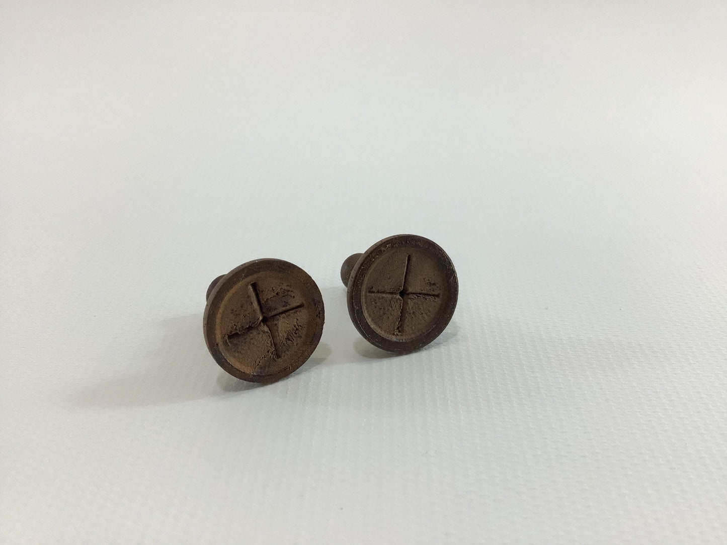 Dollhouse Miniature Wooden Taper Candlestick Holders Vintage Arts Crafts Diorama Project Pieces