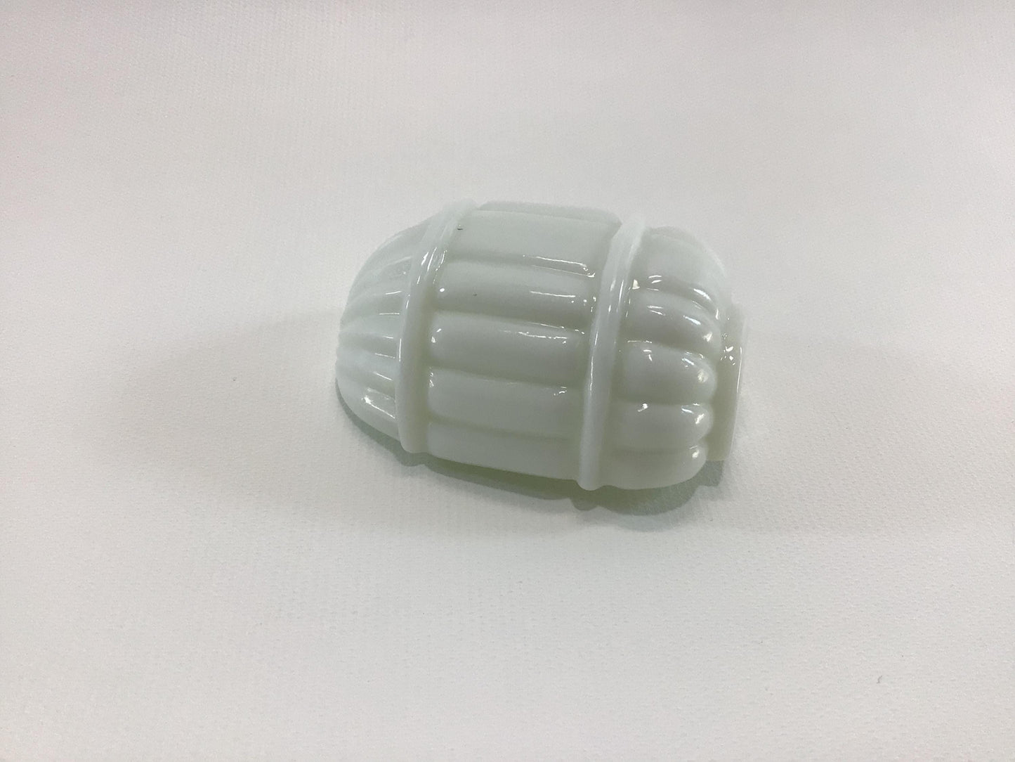Antique Bird Cage Water Feeding Container Straight Ribbed White Milk Glass Replacement Part
