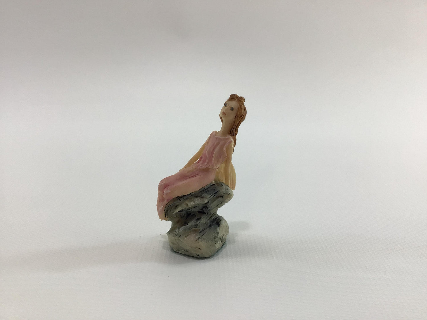 Hand Painted Miniature Fairy in Pink Dress Vintage 1980s L Pagett Figurine Made in Scotland
