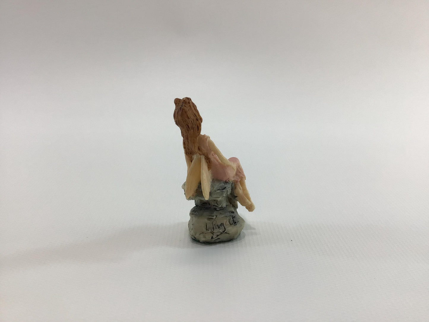 Hand Painted Miniature Fairy in Pink Dress Vintage 1980s L Pagett Figurine Made in Scotland