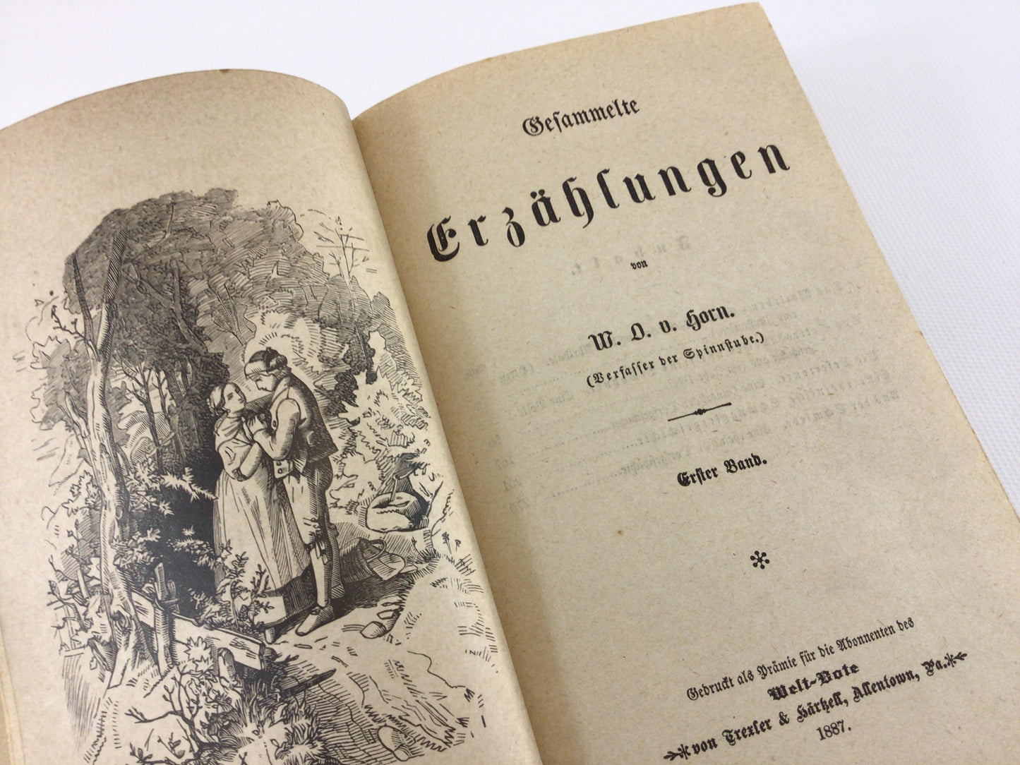 Horn's Creahlungen Creation Antique 1887 Germanic Language Book of Short Stories