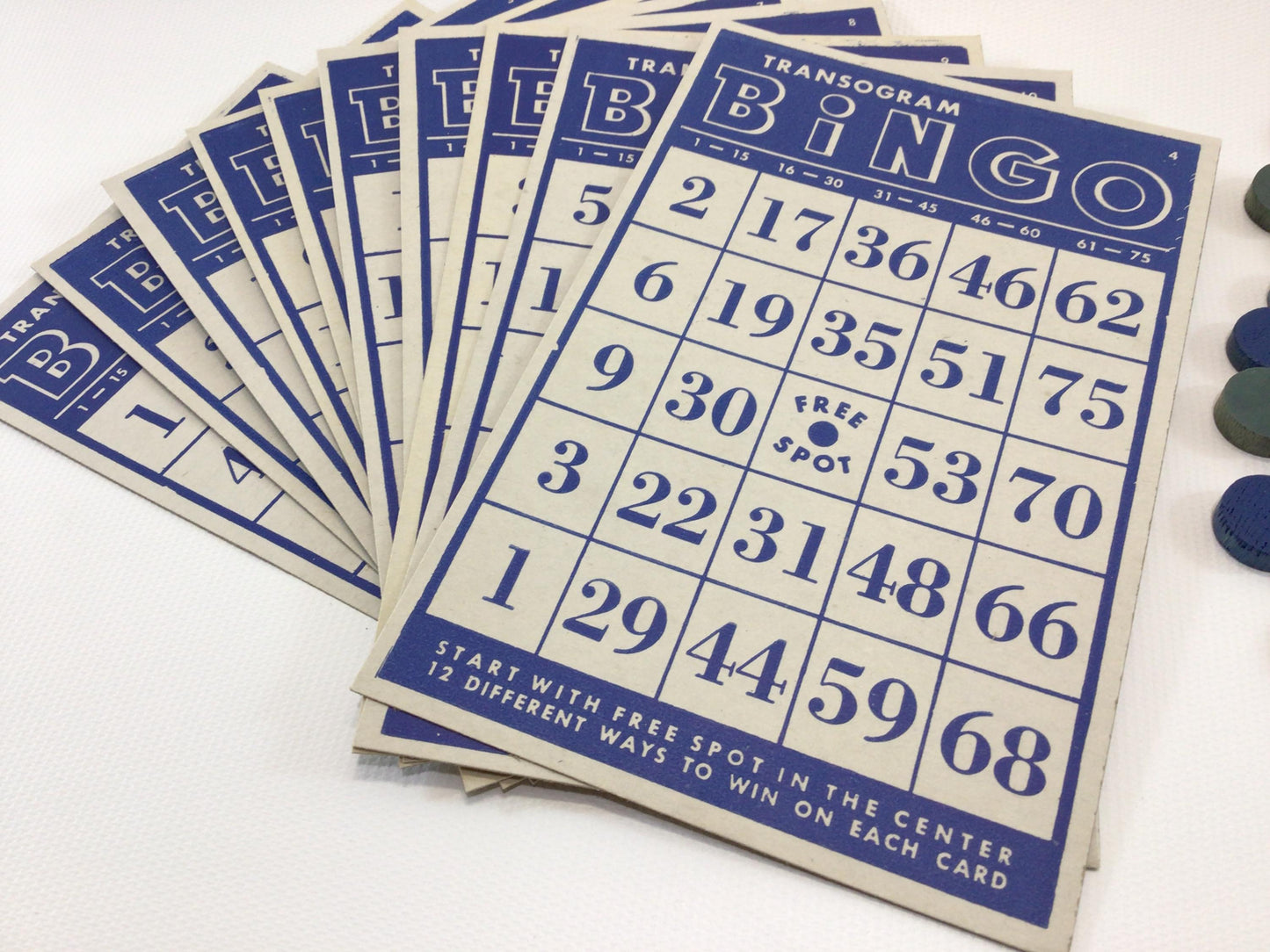 Transogram Bingo Parts and Pieces Vintage 1950s Family Fun Kitschy Toy Game Set