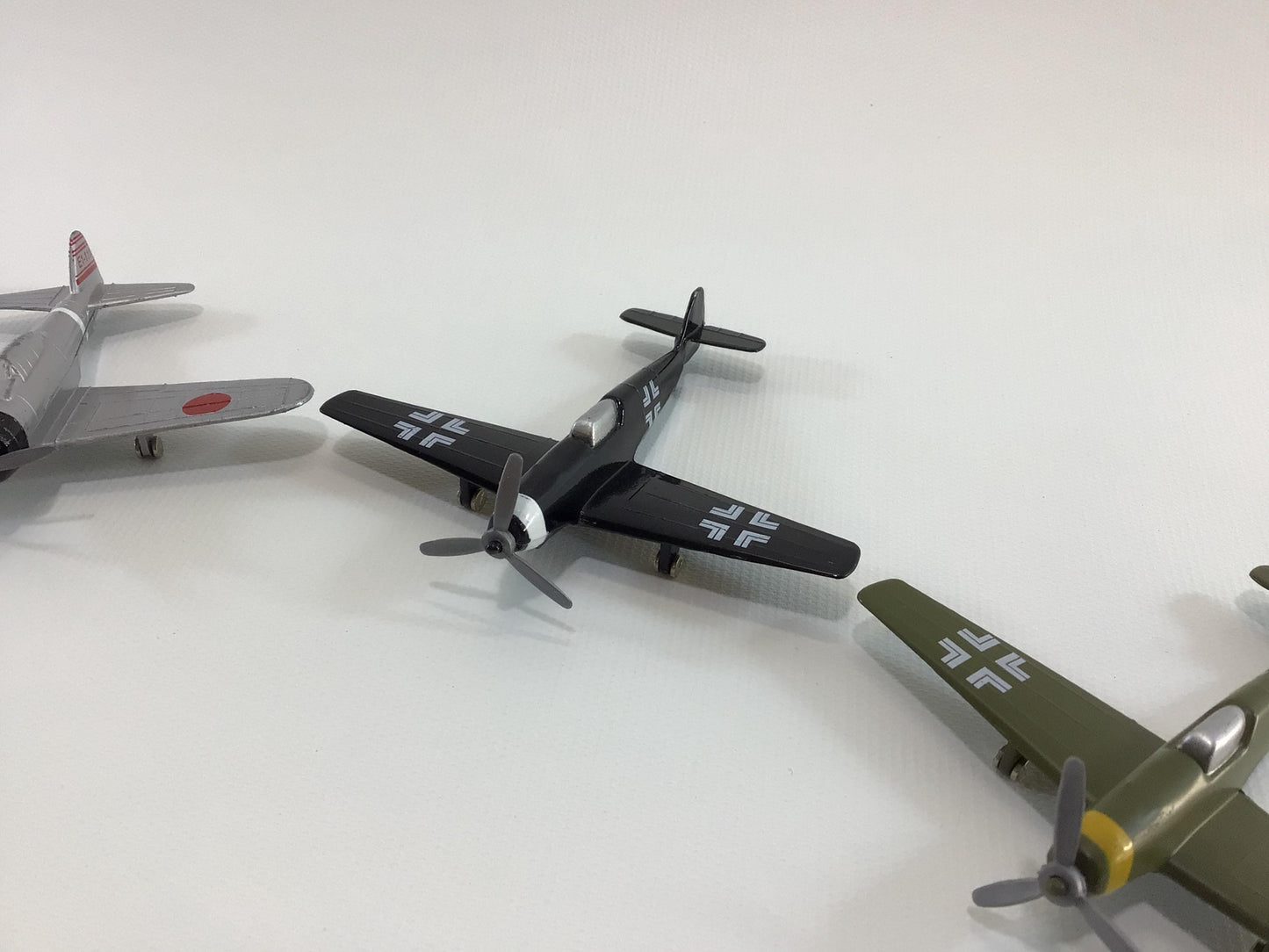 Diecast Toy WWII Military Airplane Lot German and Japanese Fighter Planes