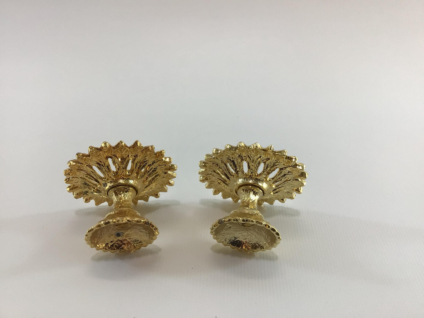 Dollhouse Miniature 1:12 Scale Hollywood Regency Gold Gilt End Table Bases Vintage Quality Made Project Parts Pieces