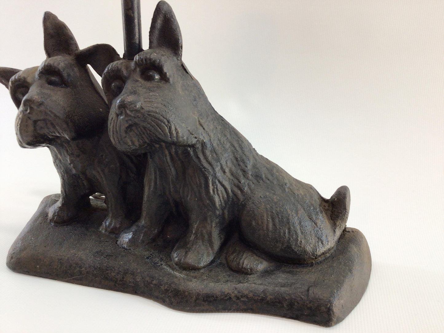 Cast Iron Scottish Terriers TV End Table Lamp Antique Vindex Toy Company Scottie Dog Home Decor