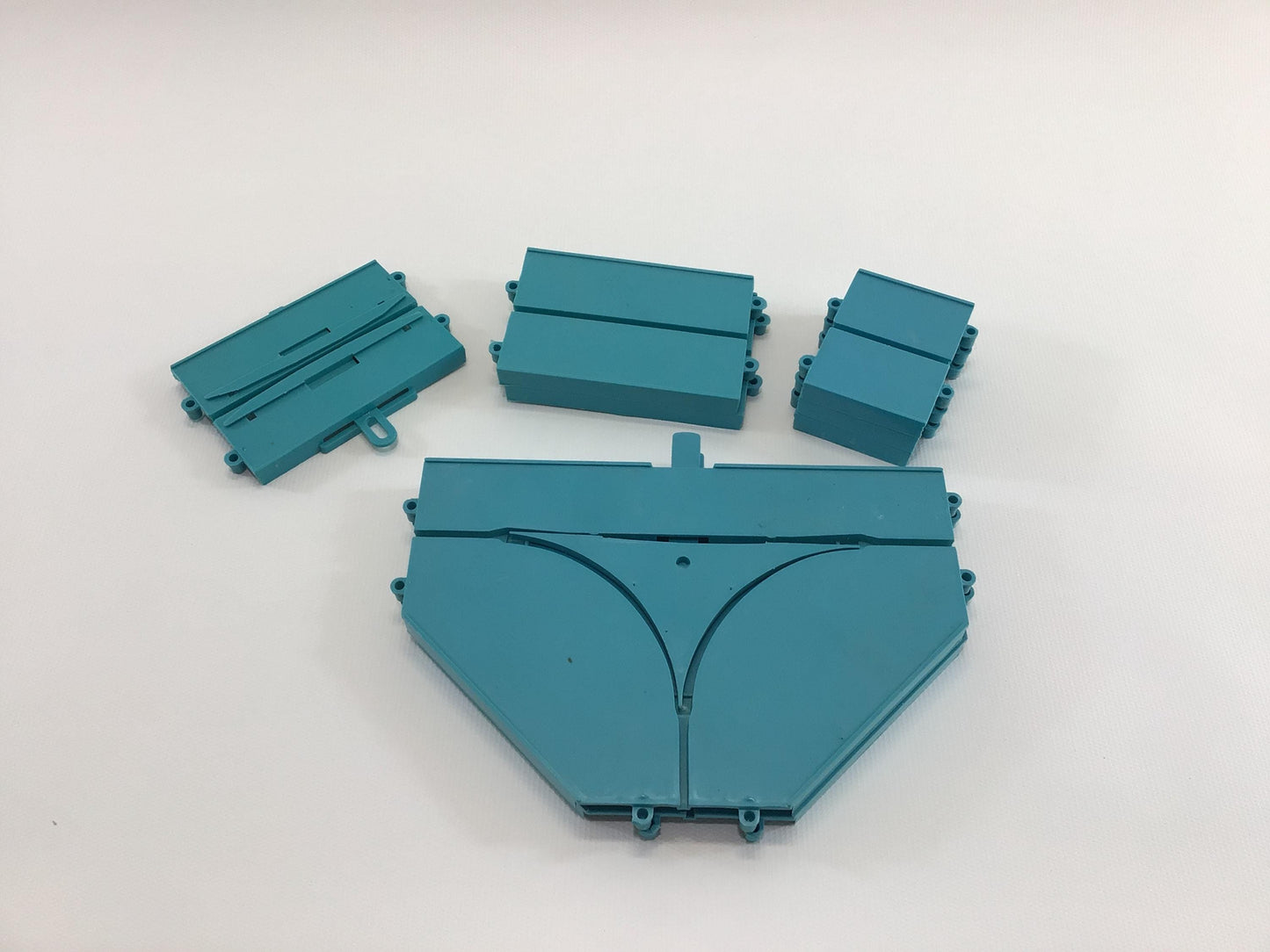 Ideal Jalopy Show Down Blue Straights and 3 Way Intersections Vintage Toy Slot Car Track Replacement Parts Pieces