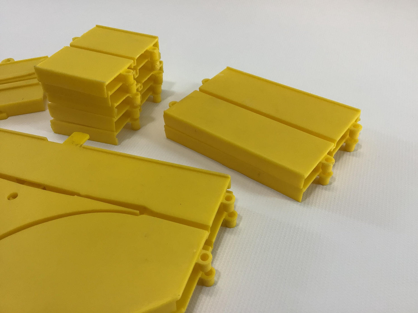 Ideal Jalopy Show Down Yellow Straights and 3 Way Intersections Vintage Toy Slot Car Track Replacement Parts Pieces