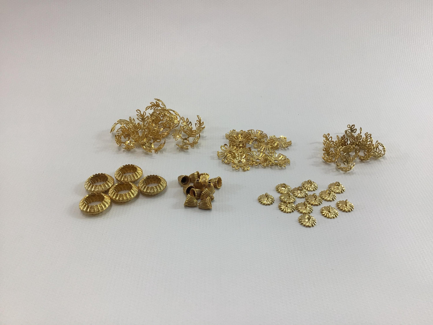 Dollhouse Miniature Metal Jewelry Findings Vintage Quality Made Project Parts Pieces Bottles Lamps Rings
