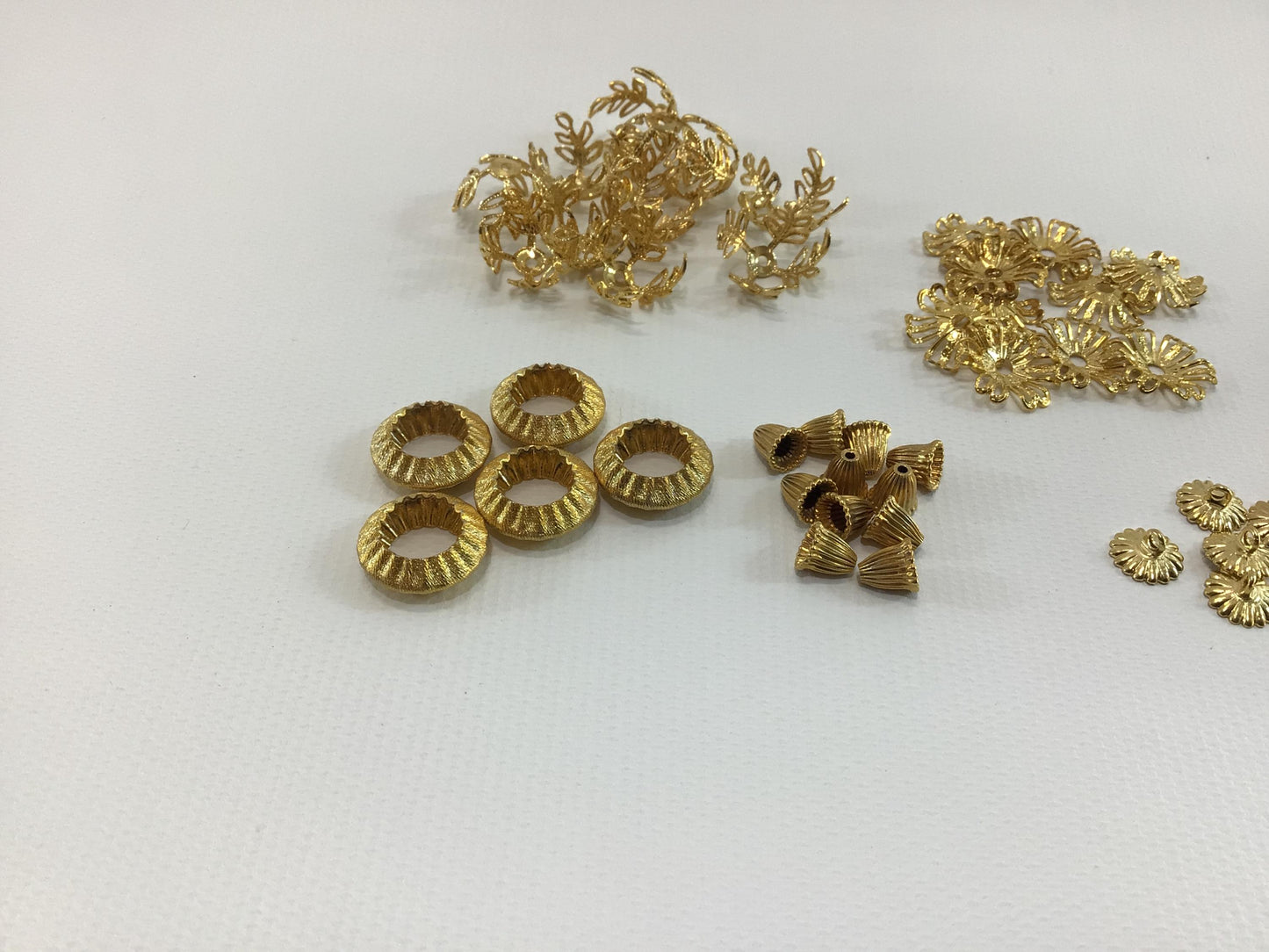 Dollhouse Miniature Metal Jewelry Findings Vintage Quality Made Project Parts Pieces Bottles Lamps Rings