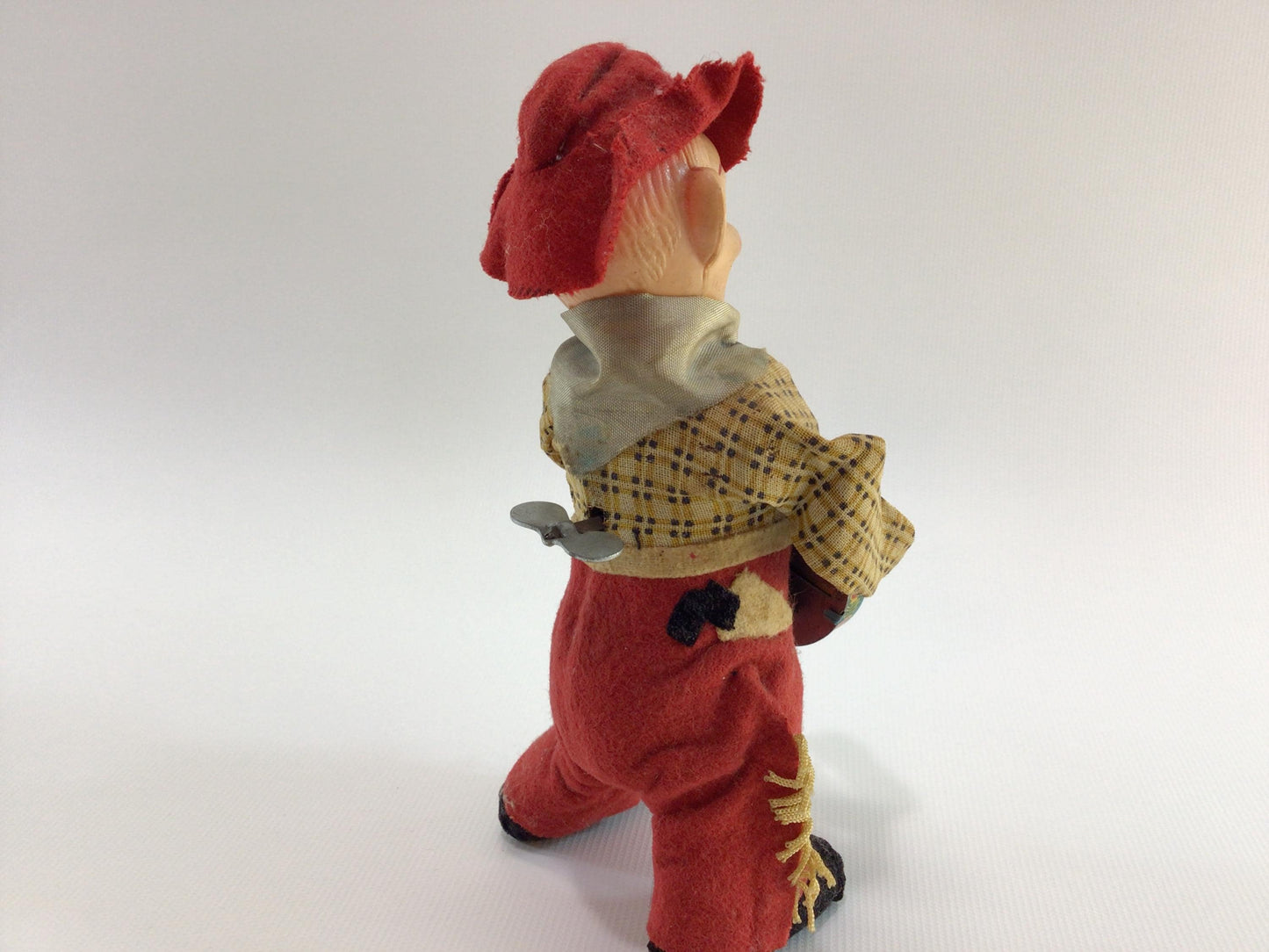 Banjo Bill Felt Cowboy Dress Vintage Made Japan Dancing Musical Wind Up Toy