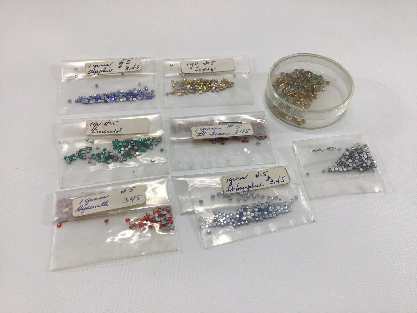 Dollhouse Miniature Sequin Rhinestone Jewelry Findings Vintage Quality Made Art Project Parts Pieces