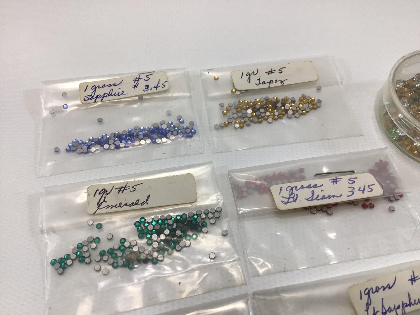Dollhouse Miniature Sequin Rhinestone Jewelry Findings Vintage Quality Made Art Project Parts Pieces