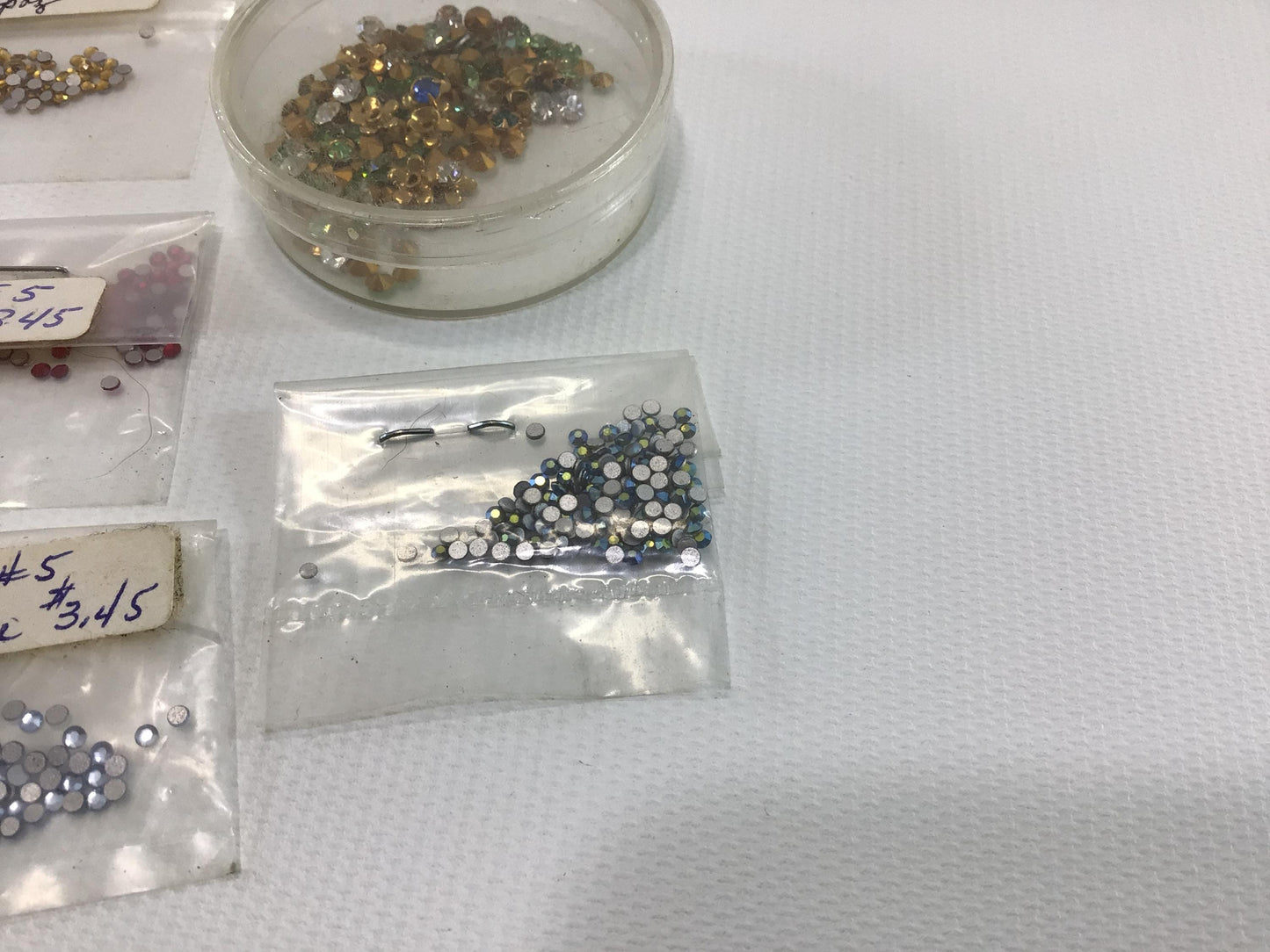 Dollhouse Miniature Sequin Rhinestone Jewelry Findings Vintage Quality Made Art Project Parts Pieces